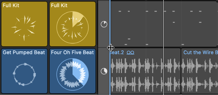 Figure. Modification de la largeur de la grille des Live Loops.