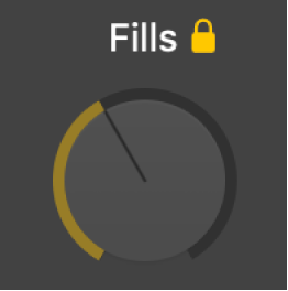 Figure. Potentiomètre Fills dans l’éditeur de drummer.