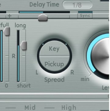 Figure. Commandes Key Spread et Pickup Spread.