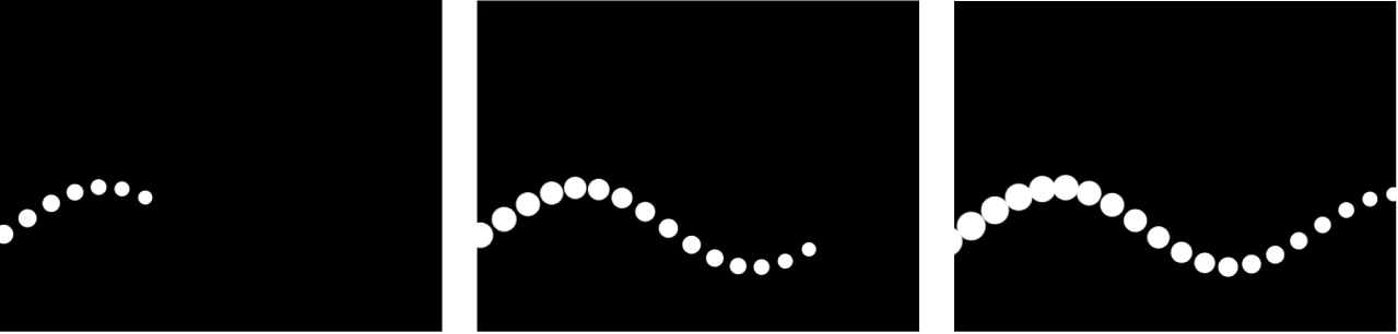 Canvas showing replicator with keyframed Offset parameter