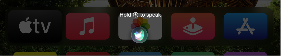 Home Screen showing Siri prompt