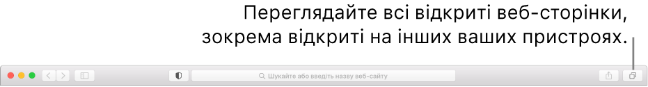 Панель інструментів із кнопкою «Показати огляд вкладок».