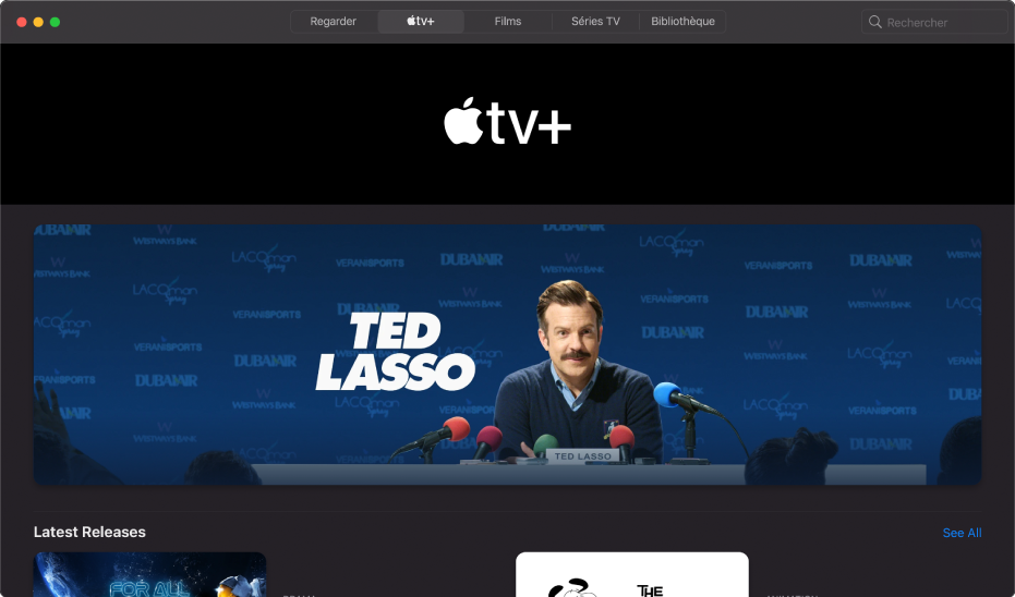 Écran affichant Apple TV+