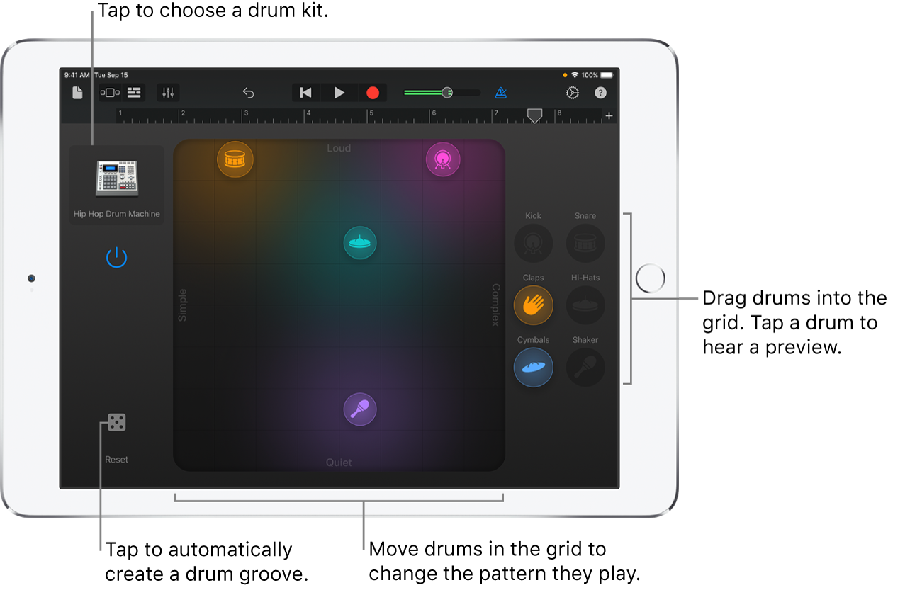 Smart Drums Touch Instrument