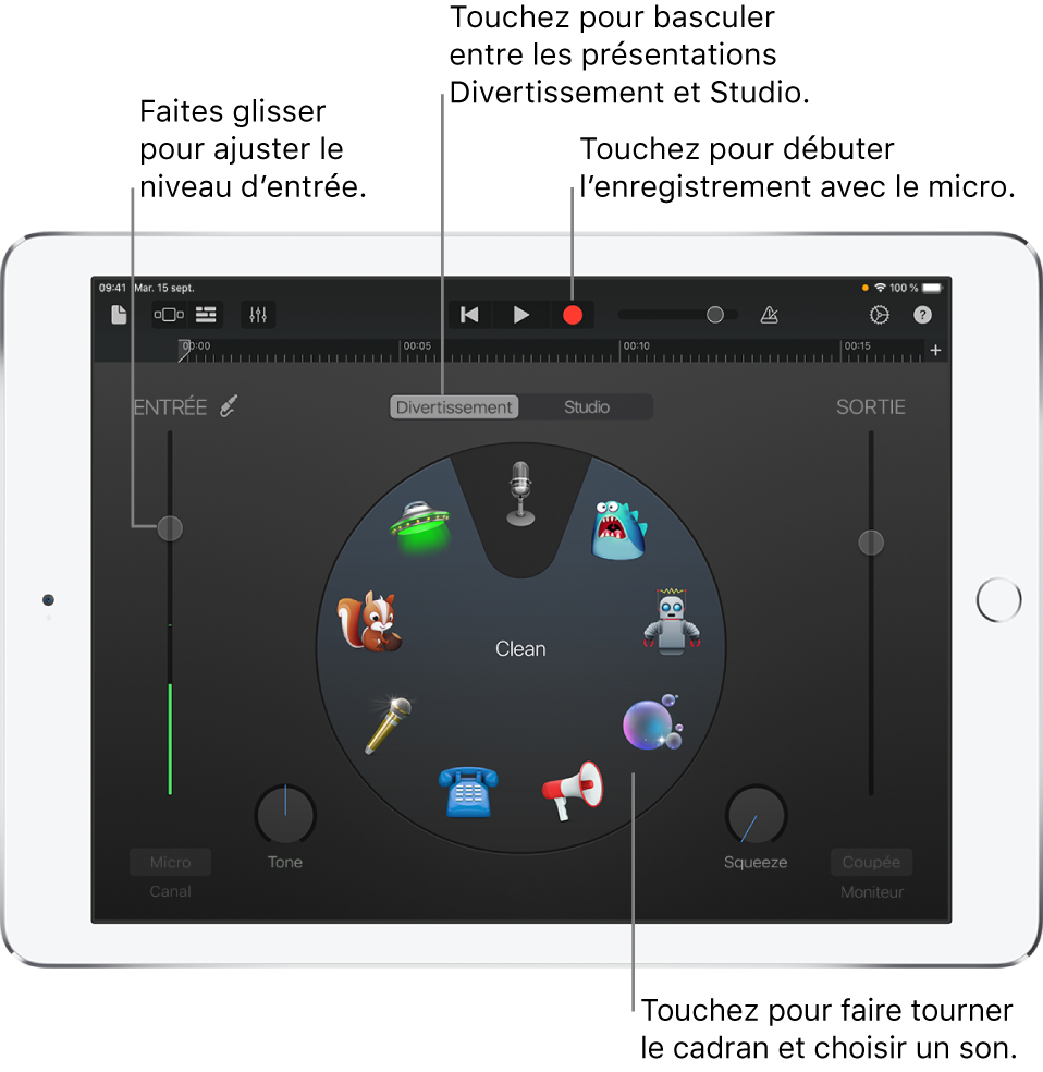 Instrument tactile Audio Recorder