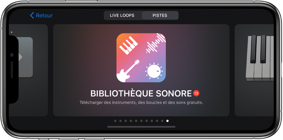 Bibliothèque sonore dans le navigateur de sons