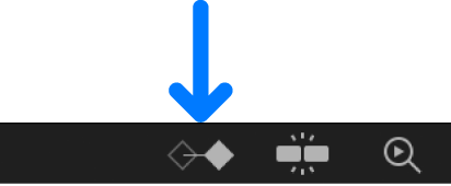 Taste „Keyframes ein-/ausblenden“ im Spurbereich der Timeline