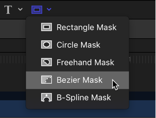 Werkzeug „Bezier-Maske“ in der Symbolleiste des Canvas