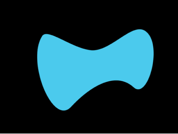 Canvas showing bowtie shape