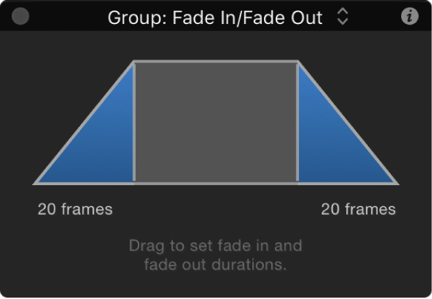 显示“淡入/淡出”行为控制的 HUD