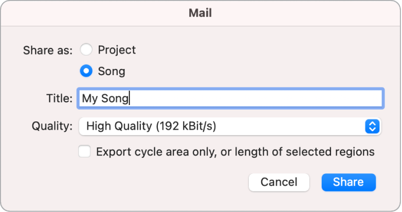 MailDrop dialog.