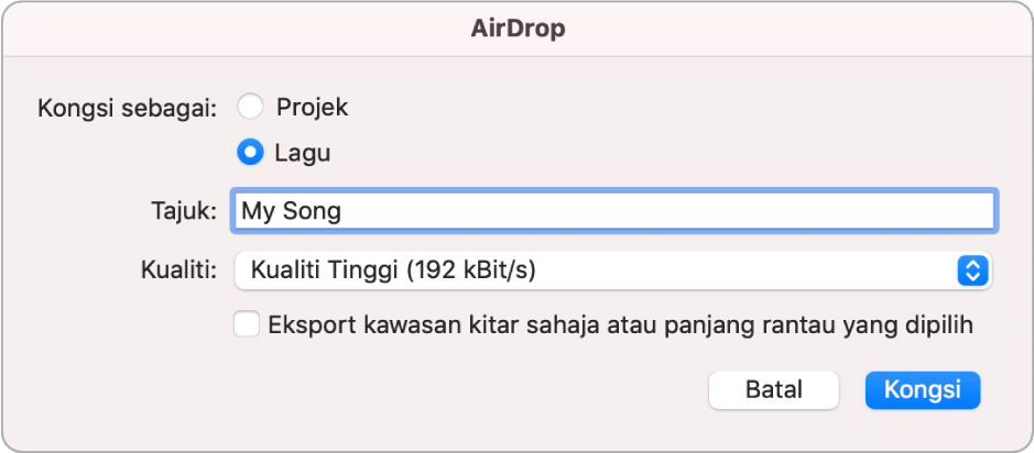 Dialog AirDrop.