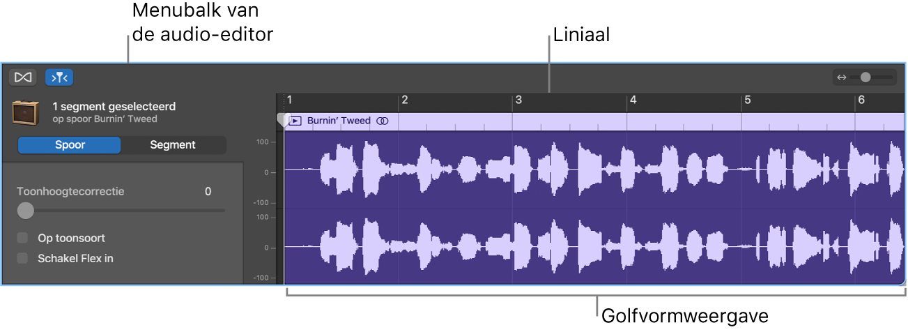 De audio-editor.