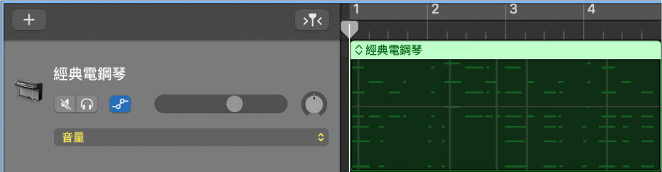 顯示已在「音軌」區段中開啟自動混音。