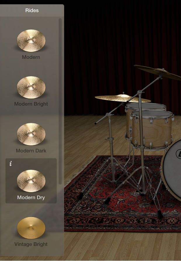 Abbildung. Bereich „Exchange“ in Drum Kit Designer