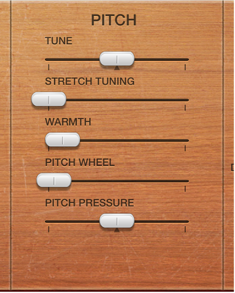 Abbildung. Vintage Clav Pitch-Parameter