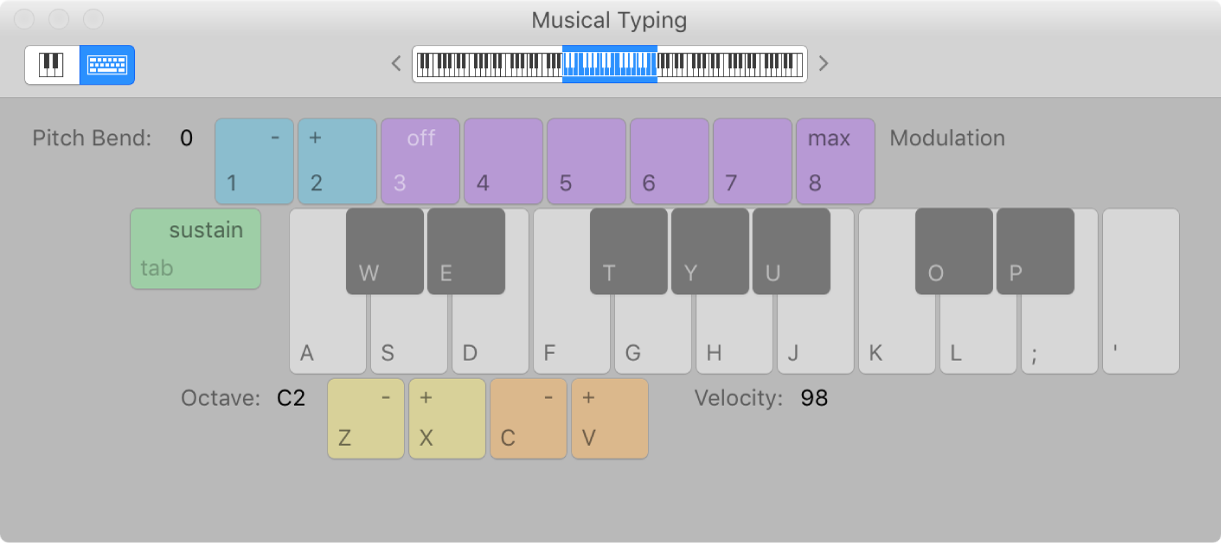 Figure. Musical Typing window.