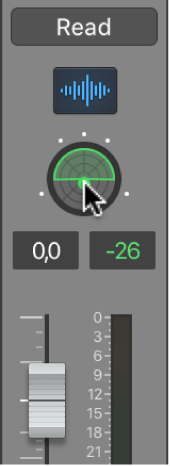 Figure. Surround control on channel strip.