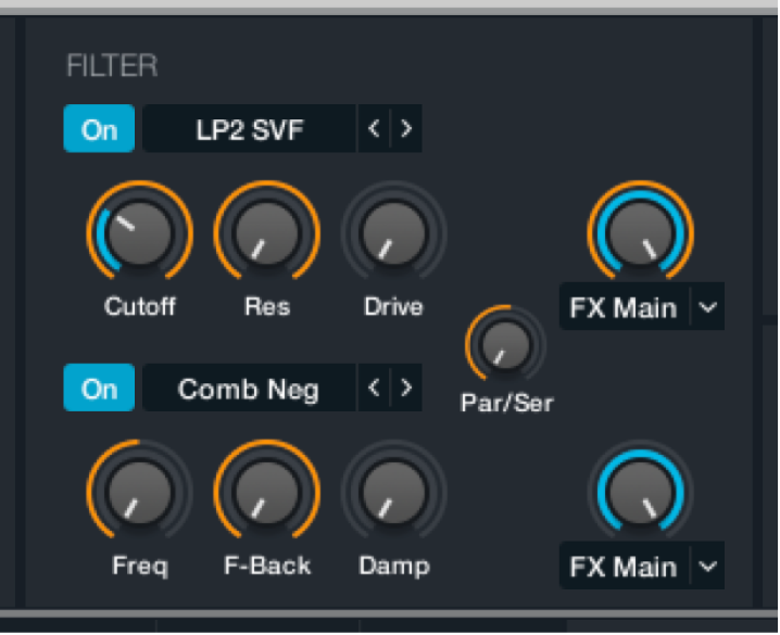 Figure. Main filter parameters.