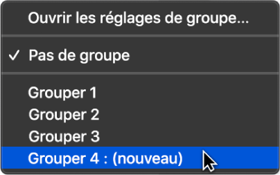 Figure. Slot de groupe indiquant l’appartenance à un groupe de tranches de console.