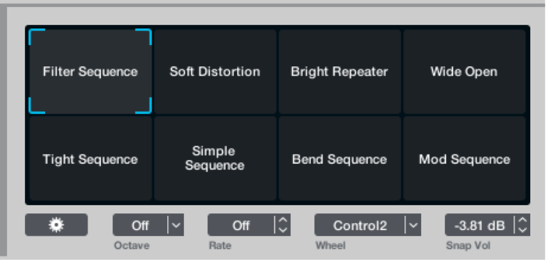 Figure. Pad Transform et autres commandes de performance.