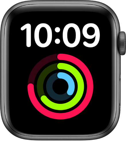 Le cadran Extra large affiche l’heure au format numérique en haut de l’écran. Une complication Activité s’affiche en grand en dessous.
