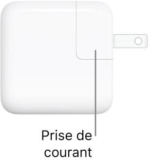 L’adaptateur secteur USB-C 30 W.