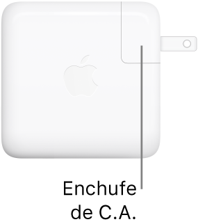 El adaptador de corriente USB-C de 67 W o de 96 W.