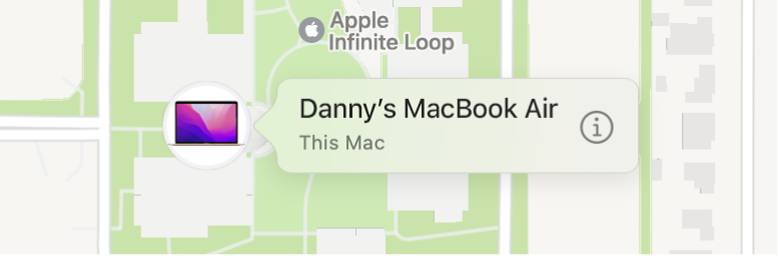 Informacje dotyczące MacBooka Pro danej osoby.