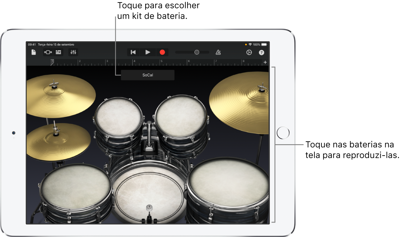 Instrumento Touch Bateria