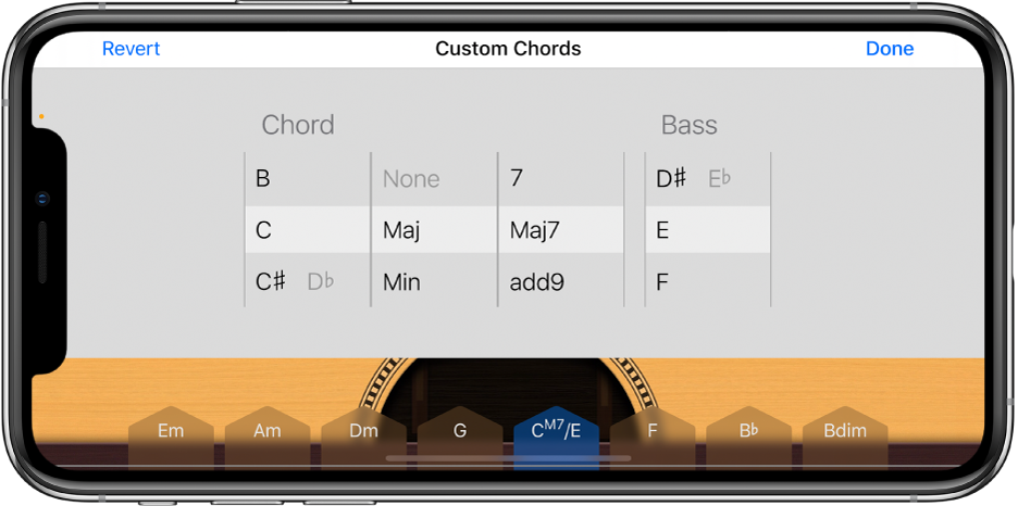 Custom Chords control wheels