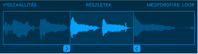 Húzza el a kék fogókat a minta elejének vagy végének a levágáshoz.