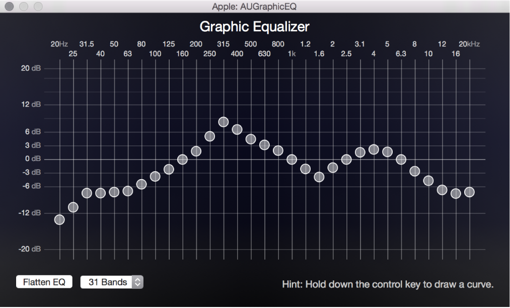 Graphic Equalizer window