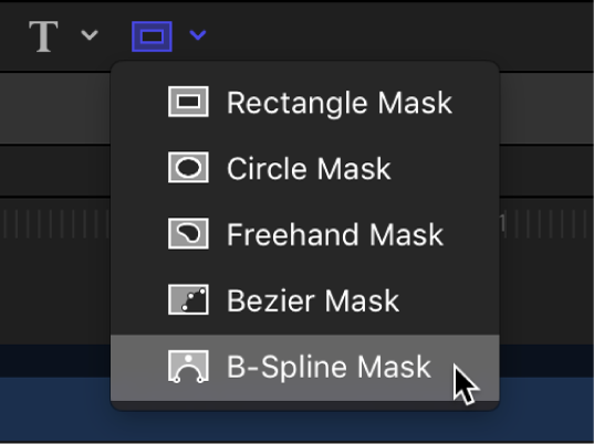 Werkzeug „B-Spline-Maske“ in der Symbolleiste des Canvas