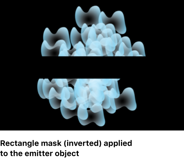 Canvas mit einer auf die Emitterebene angewendeten Maske