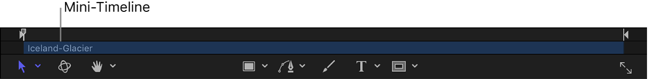 Mini-Timeline above the canvas toolbar