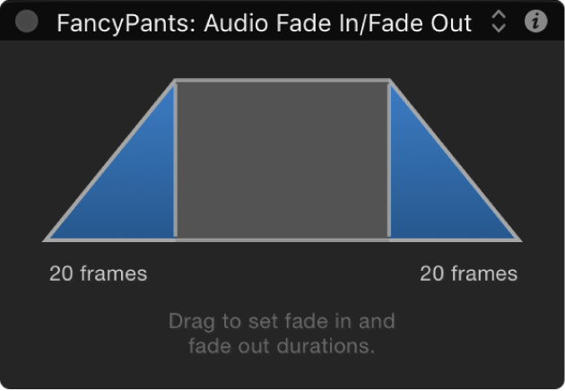 显示“音频淡入/减弱”行为控制的 HUD