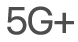 The 5G+ status icon.