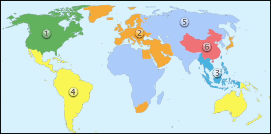 Mapa de regiões de DVD