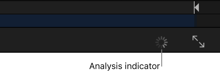 Indicador de análisis en la barra de herramientas del lienzo