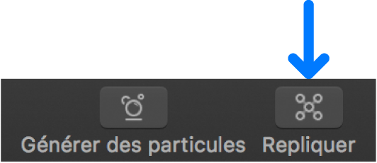 Bouton Répliquer dans la barre d’outils