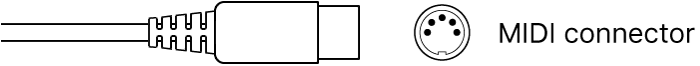 Figure. Illustration of MIDI connector.