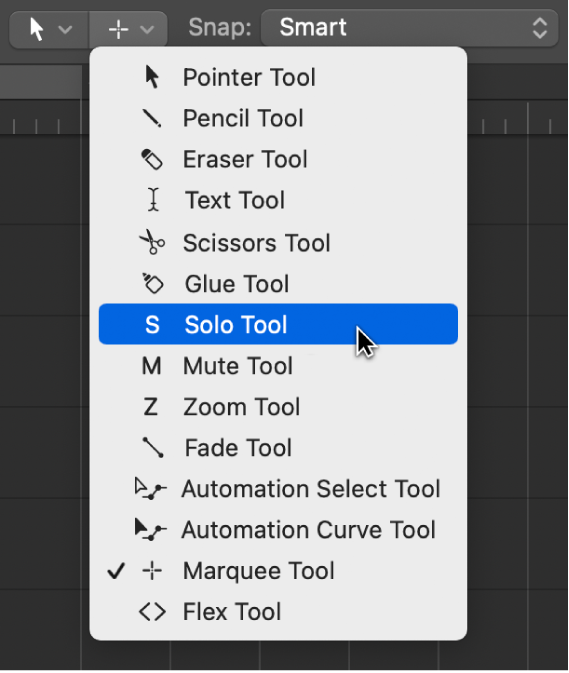 Figure. Open Tool menu.