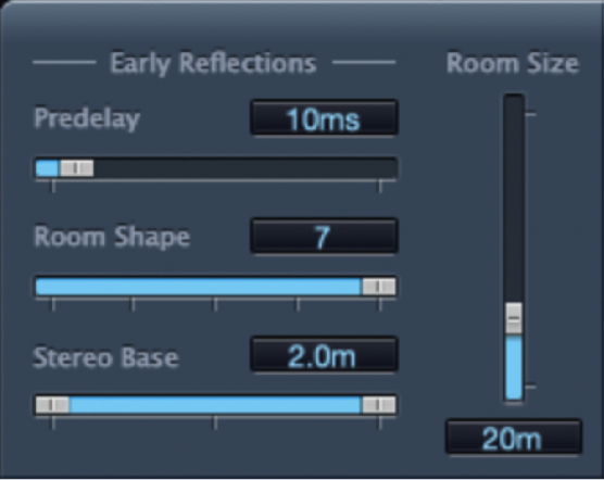 Figure. Early Reflections parameters.