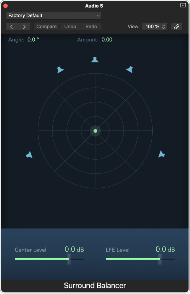 Figure. Surround Balancer window.