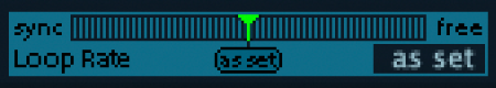 Figure. Paramètre Loop Rate de l’enveloppe Vector.