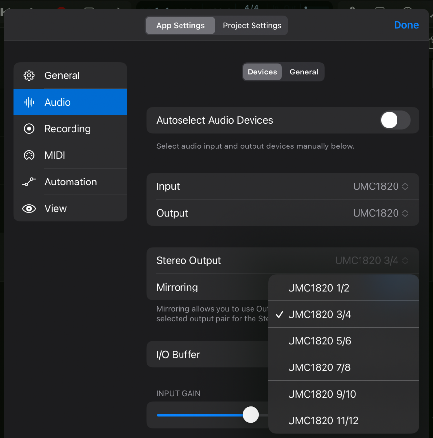 Figure. AirPlay dialog.