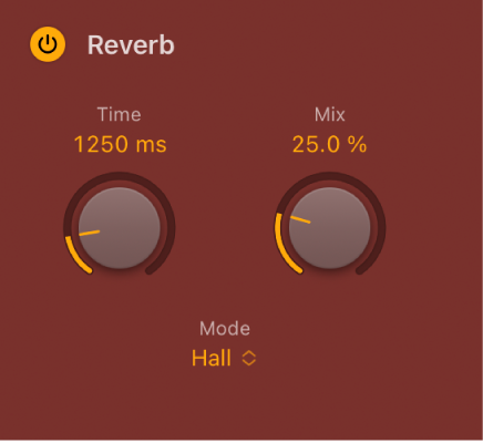 Figure. Step FX Reverb parameters.