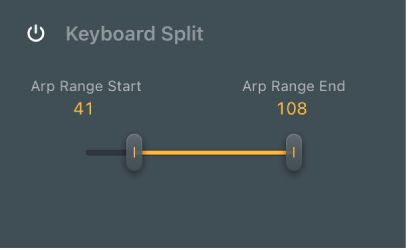 Figure. Arpeggiator Keyboard parameters.