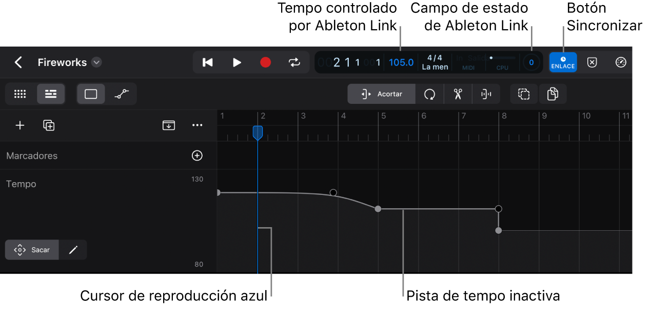 Componentes de Ableton Link.